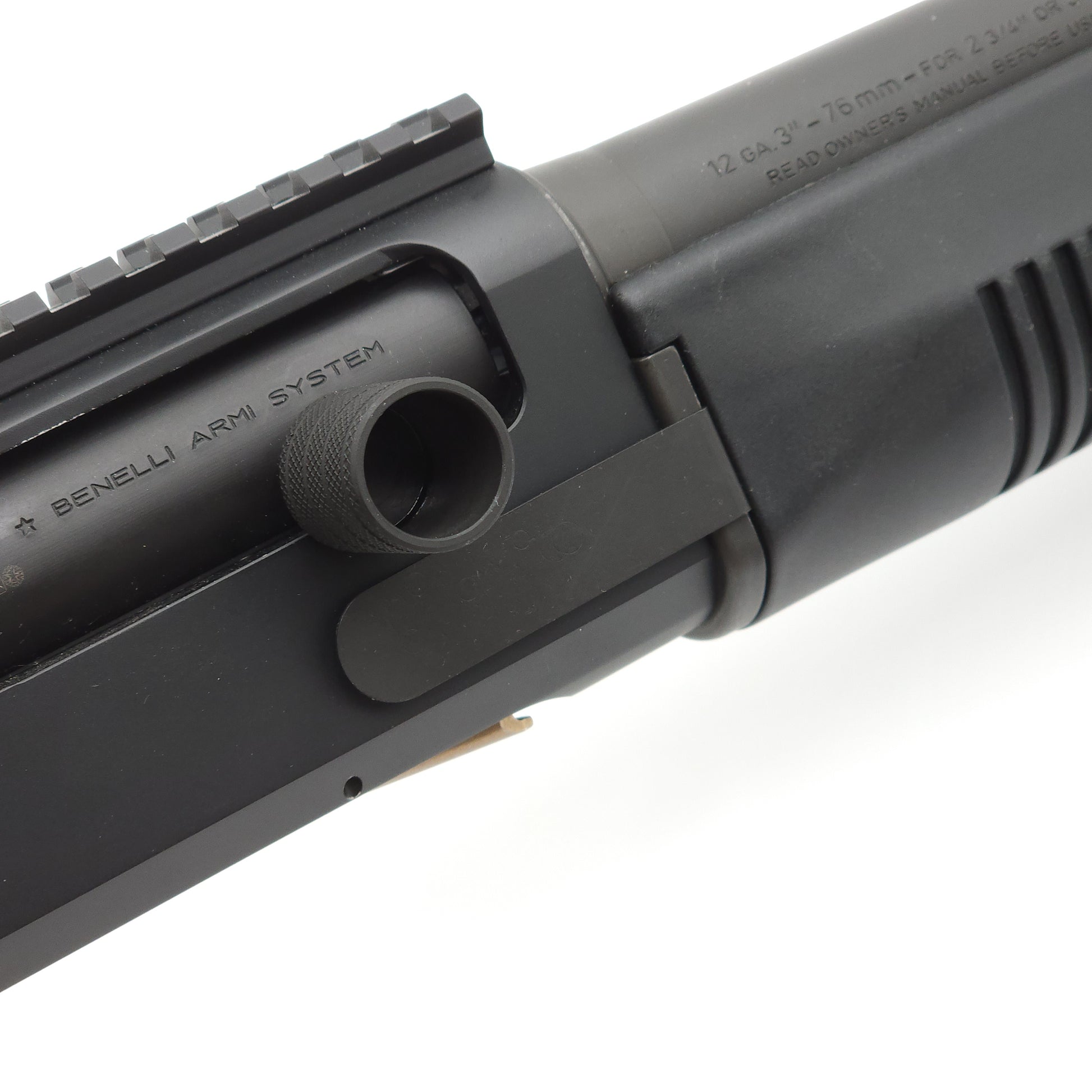Benelli M4 Bolt Release on Black