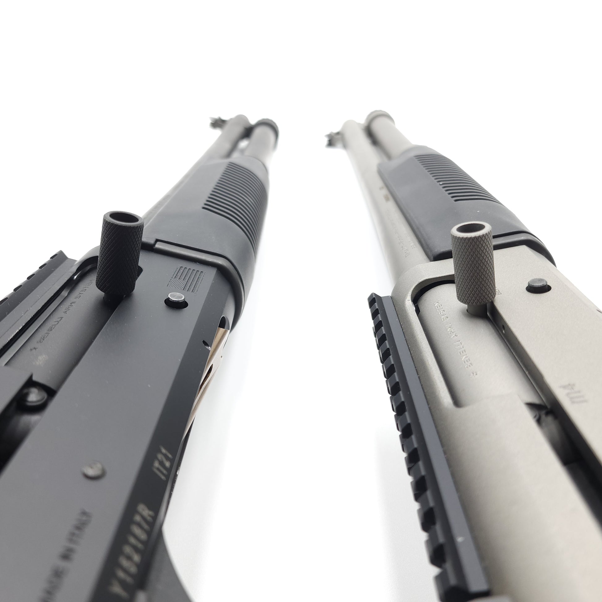 Benelli M4 Charging Handle side by side
