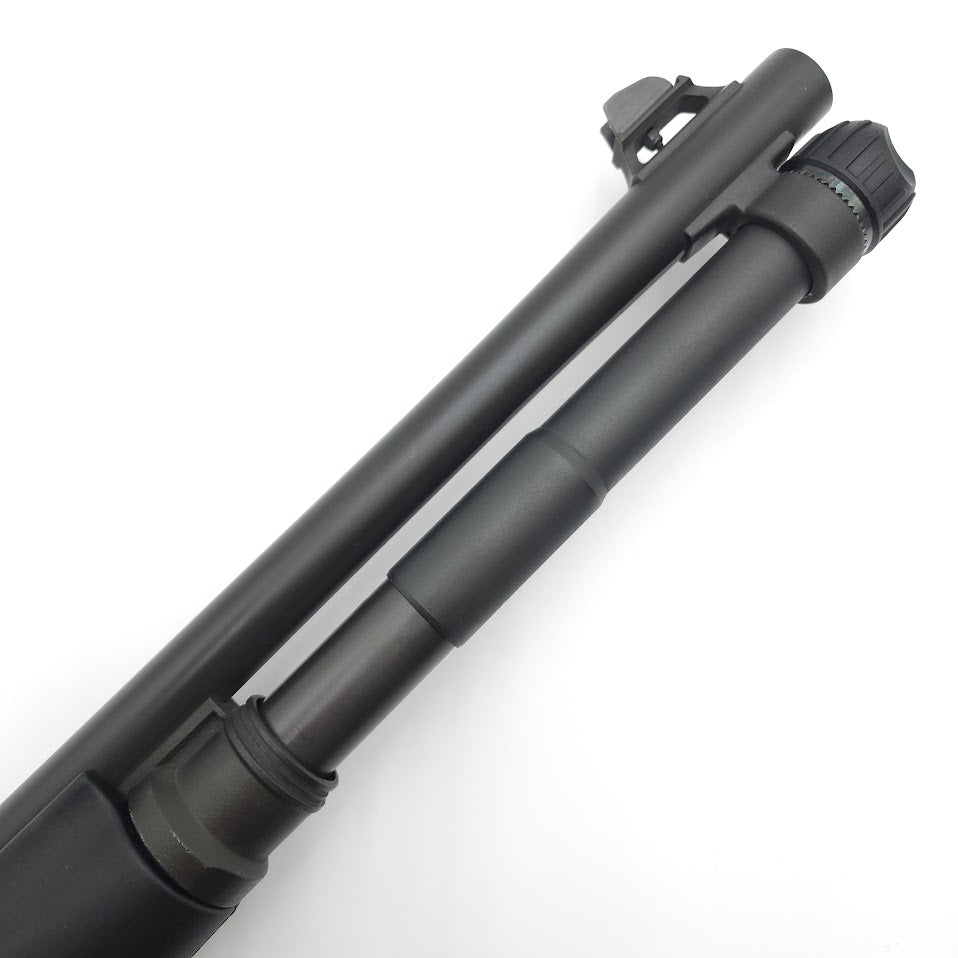 Benelli M4 Black Extension Tube Installed on Shotgun